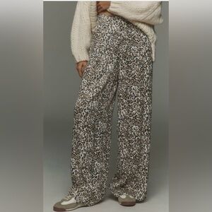 Maeve Animal Print Wide-Leg Pants